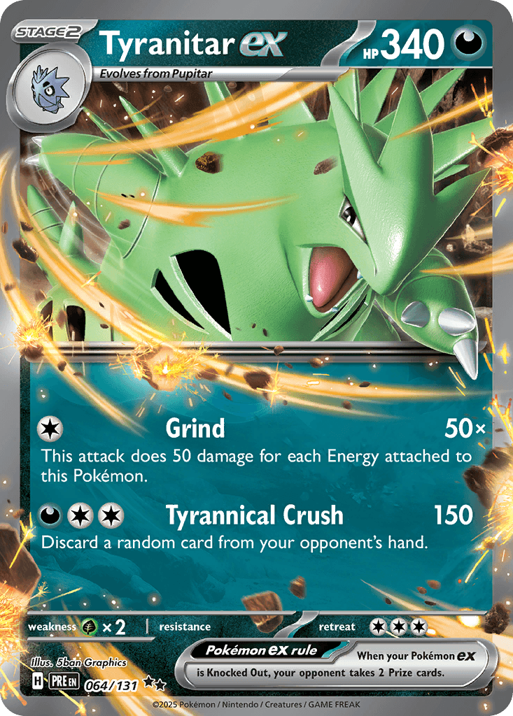 Tyranitar ex Prismatic Evolutions card