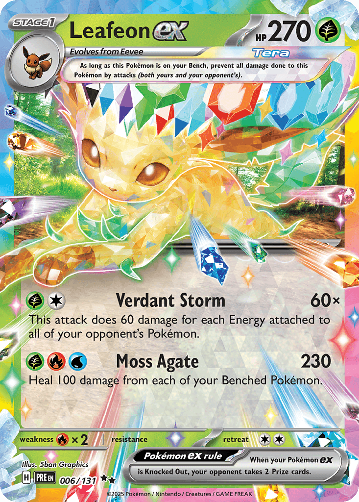 Leafeon ex Prismatic Evolutions card