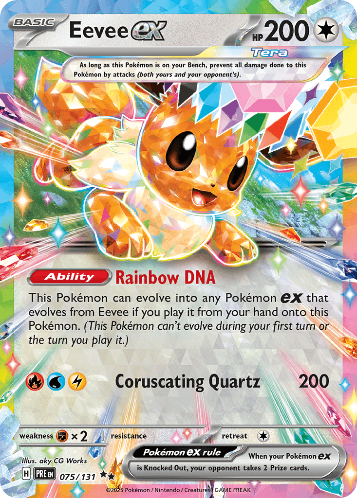 Eevee ex 寶可夢 card