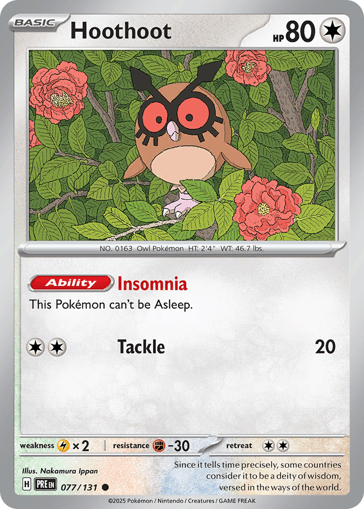 Hoothoot 寶可夢 card