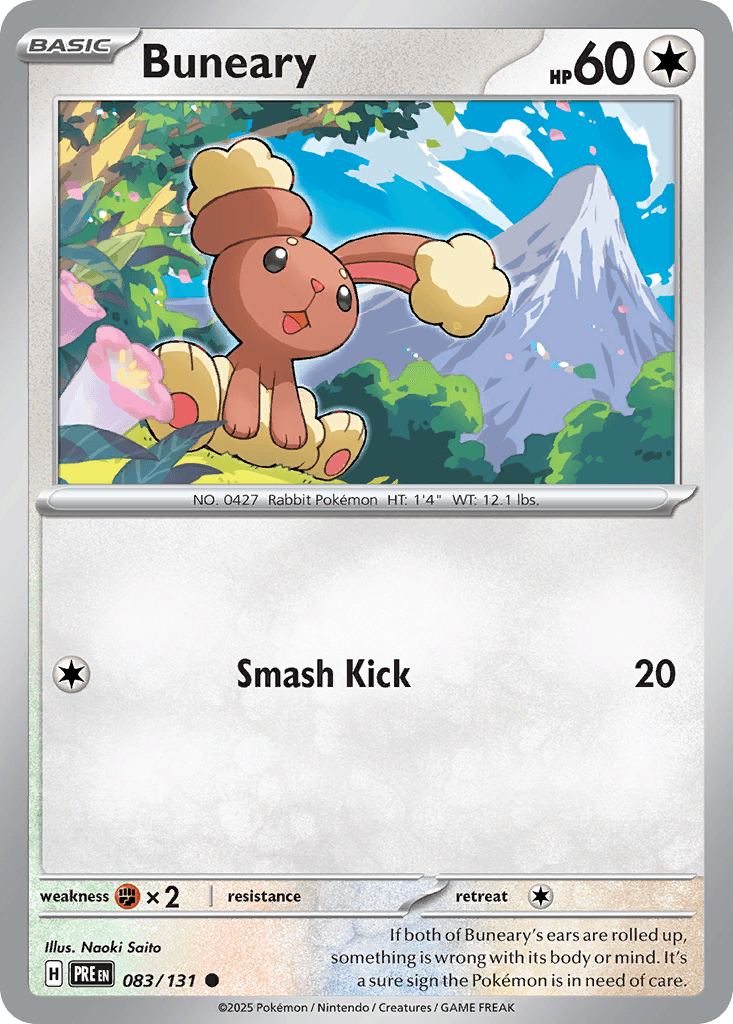 Buneary Prismatic Evolutions card