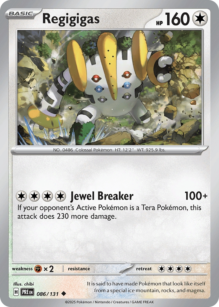 Regigigas Prismatic Evolutions card