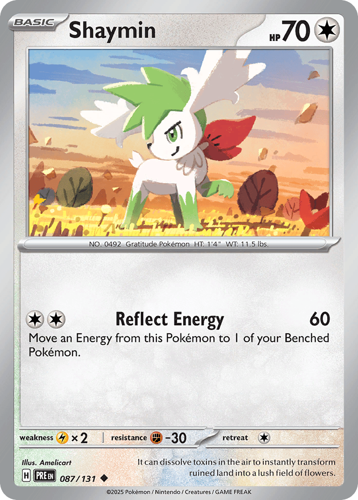 Shaymin Prismatic Evolutions card