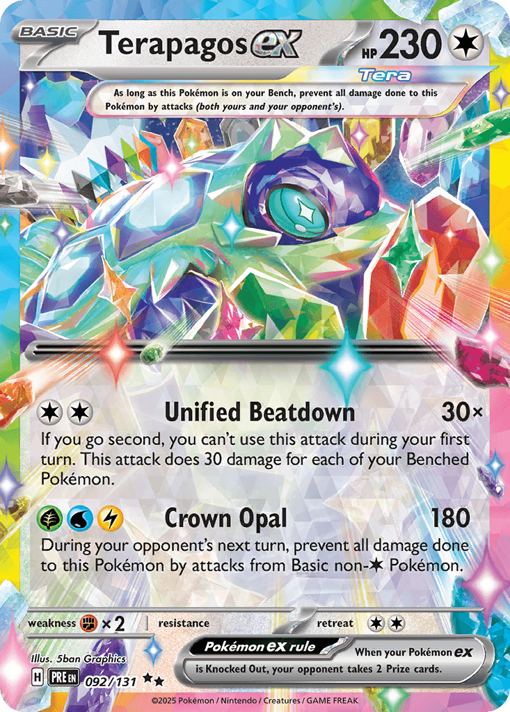 Terapagos ex Prismatic Evolutions card