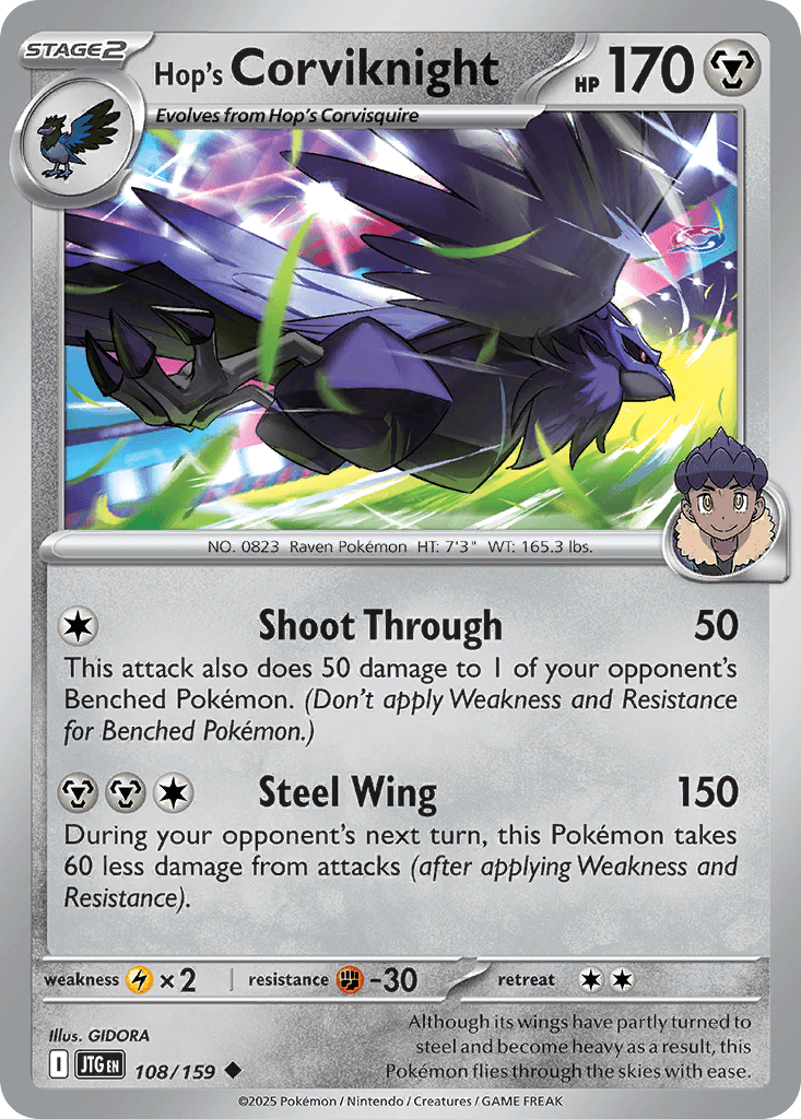 Hop's Corviknight Journey Together card