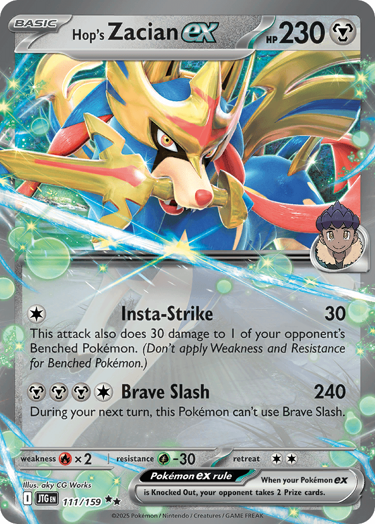 Hop's Zacian ex Journey Together card
