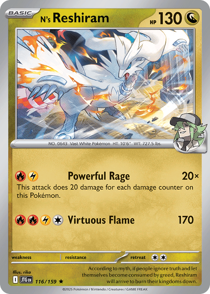 N's Reshiram Journey Together card