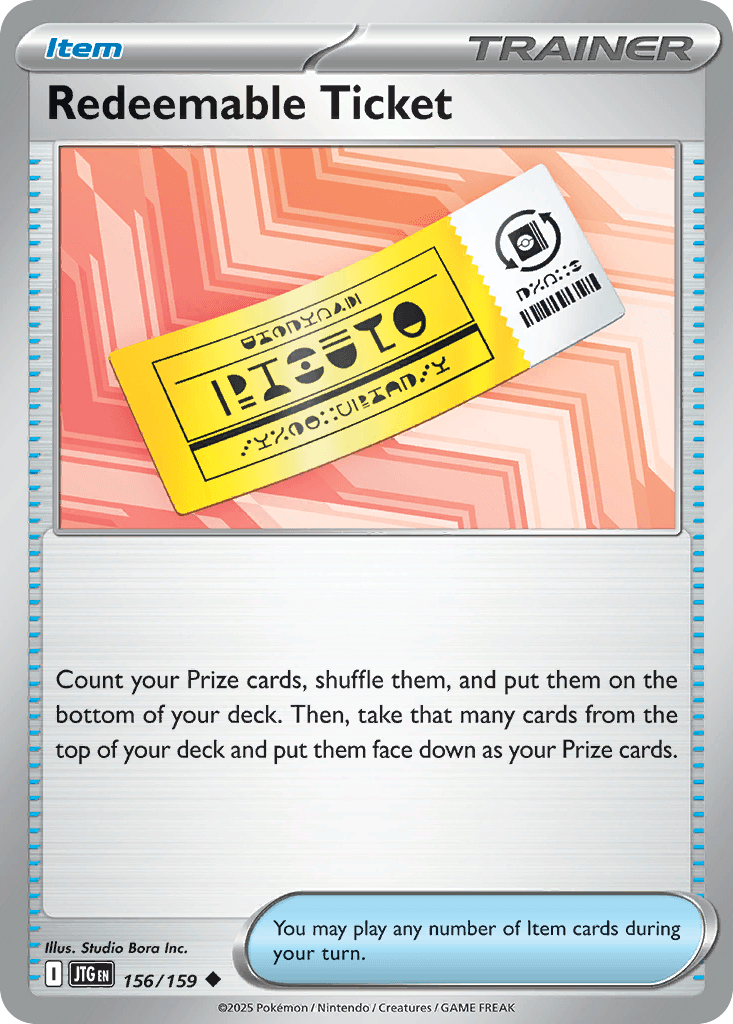 Redeemable Ticket Journey Together card