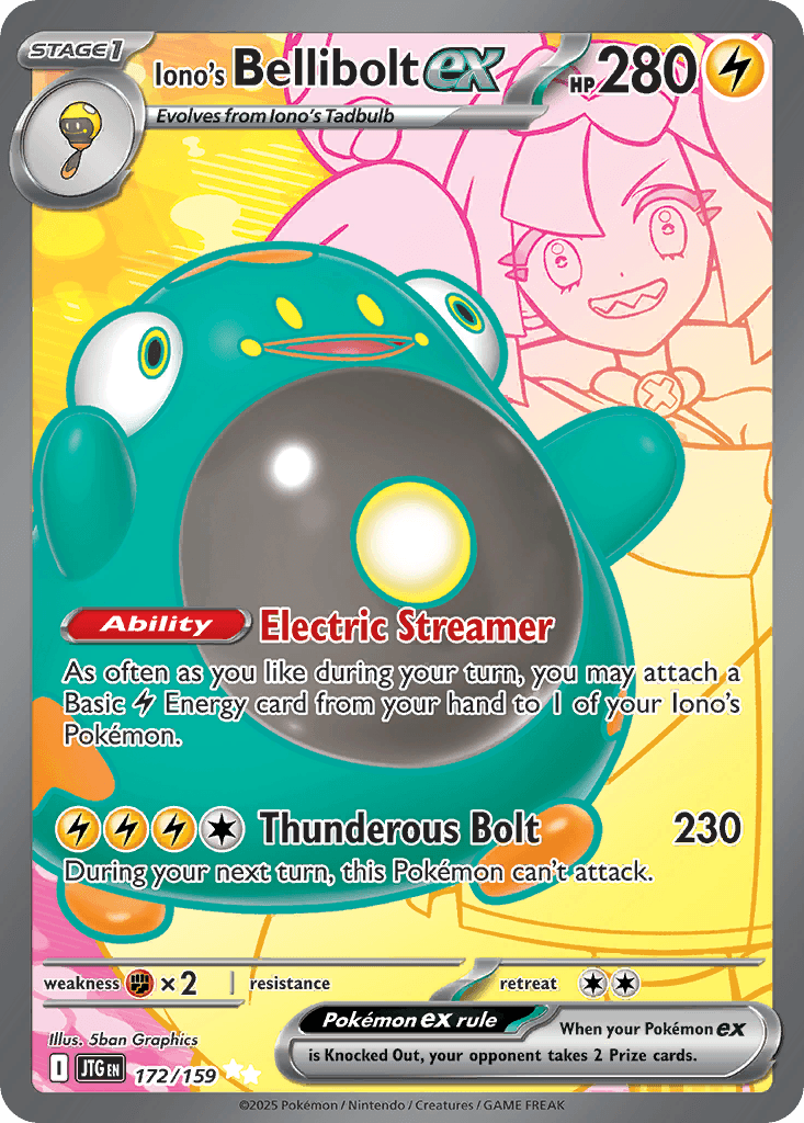 Iono's Bellibolt ex Journey Together card