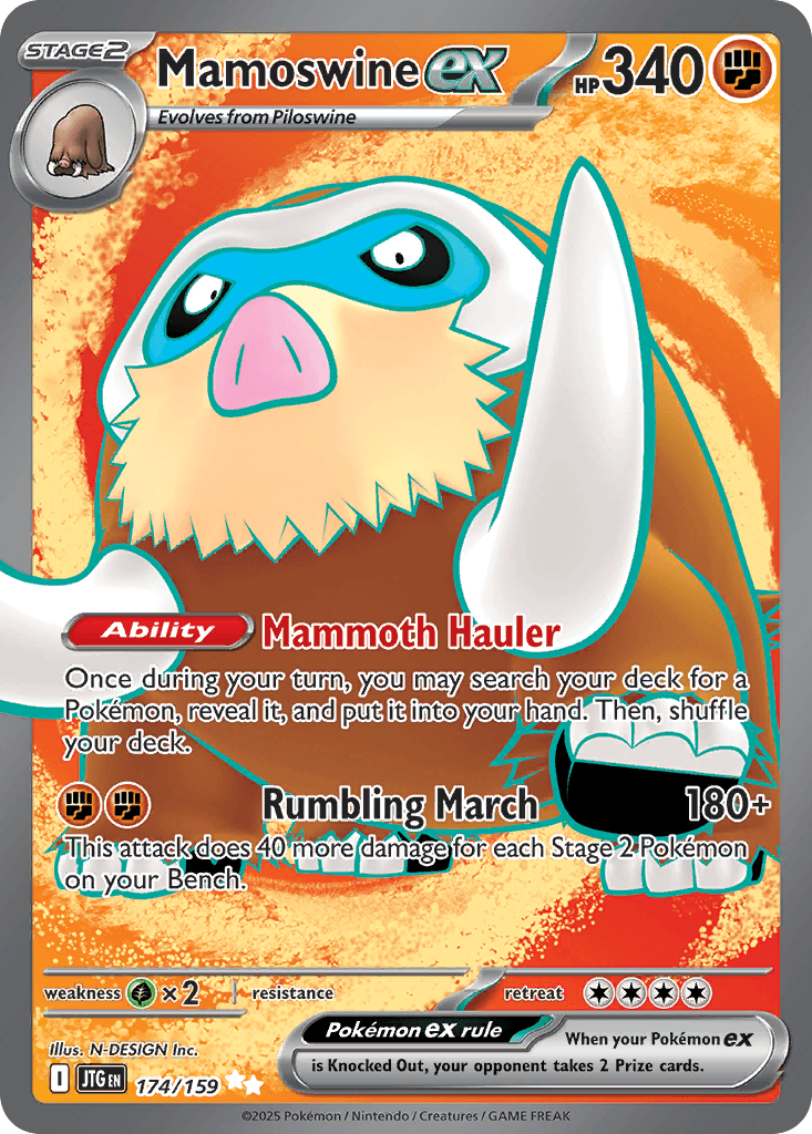 Mamoswine ex Journey Together card