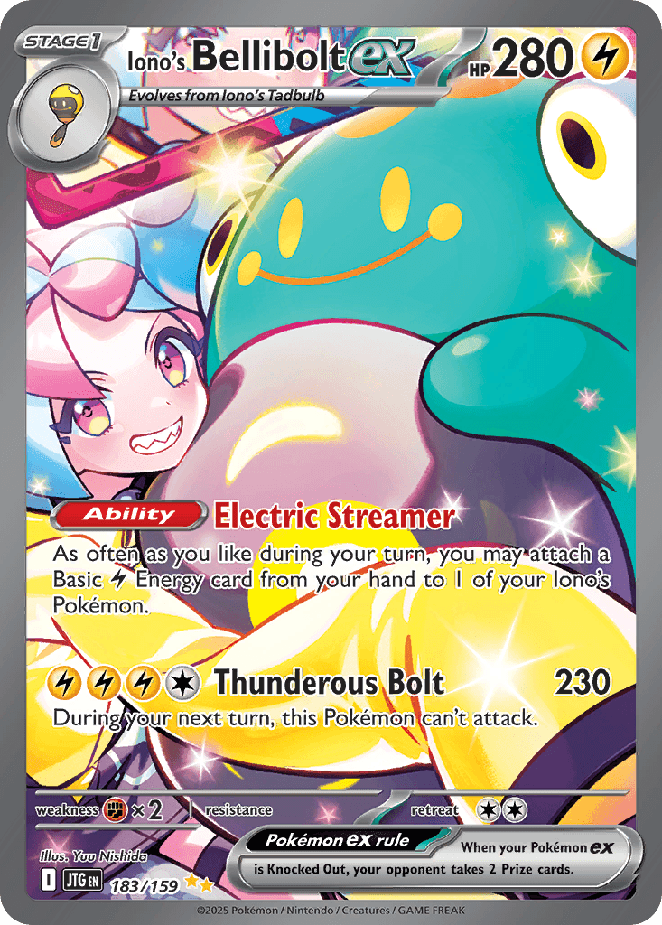 Iono's Bellibolt ex Journey Together card
