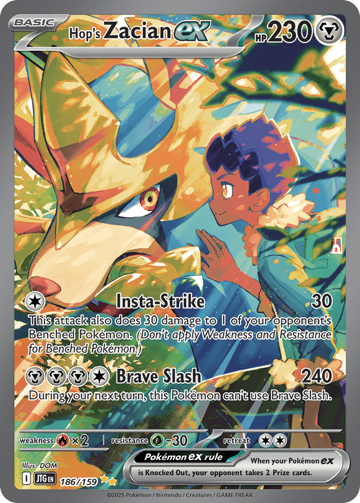 Hop's Zacian ex Journey Together card