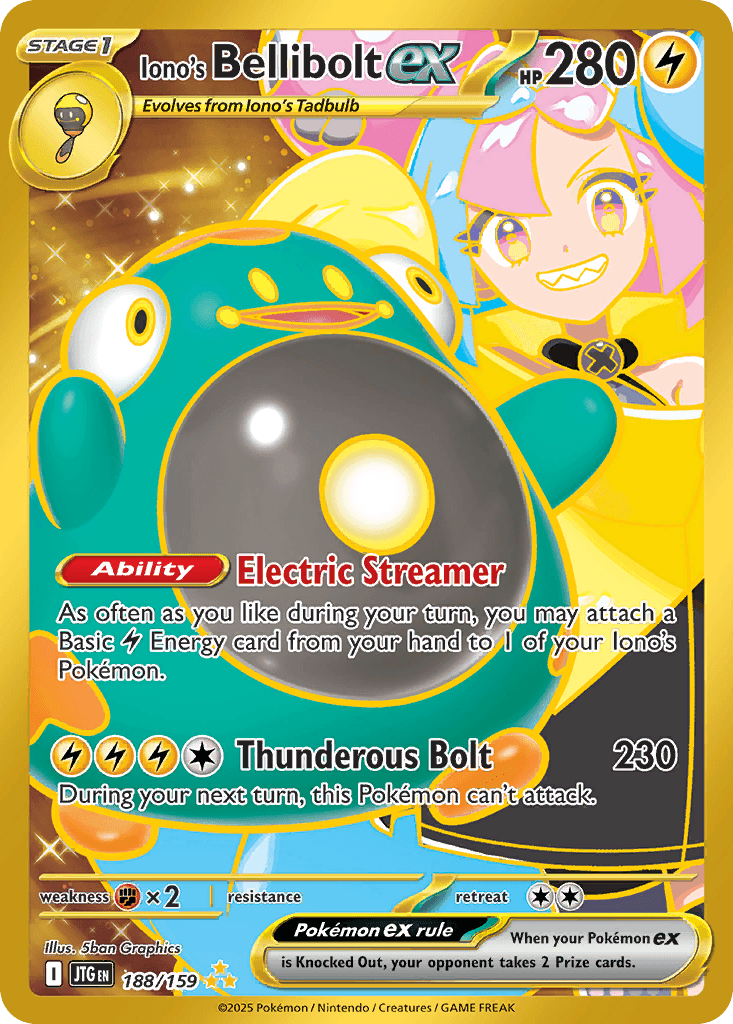 Iono's Bellibolt ex Journey Together card