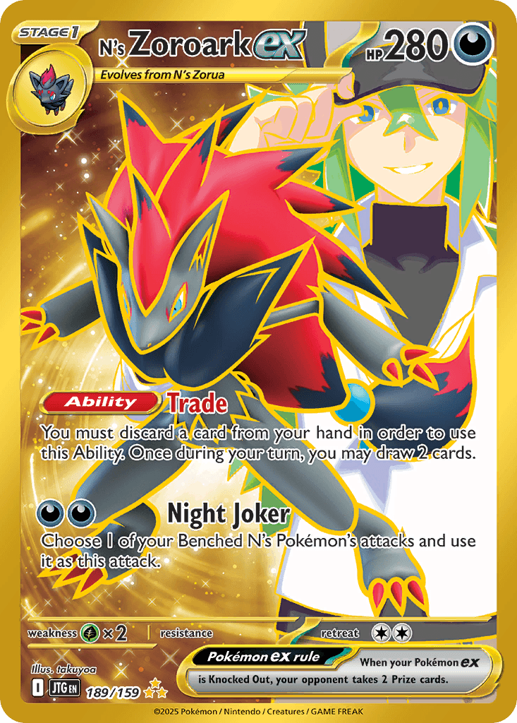 N's Zoroark ex Journey Together card