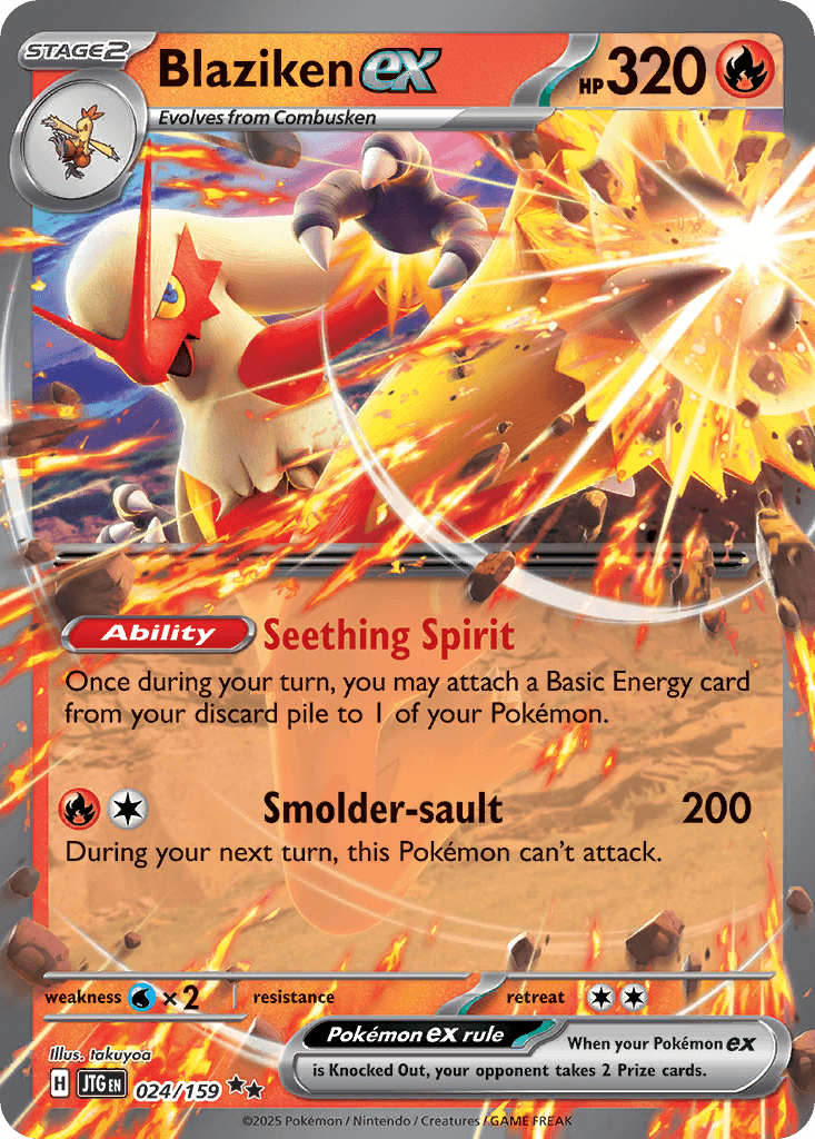 Blaziken ex Journey Together card