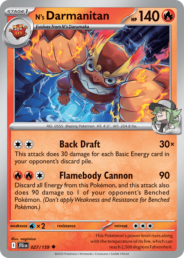 N's Darmanitan Journey Together card