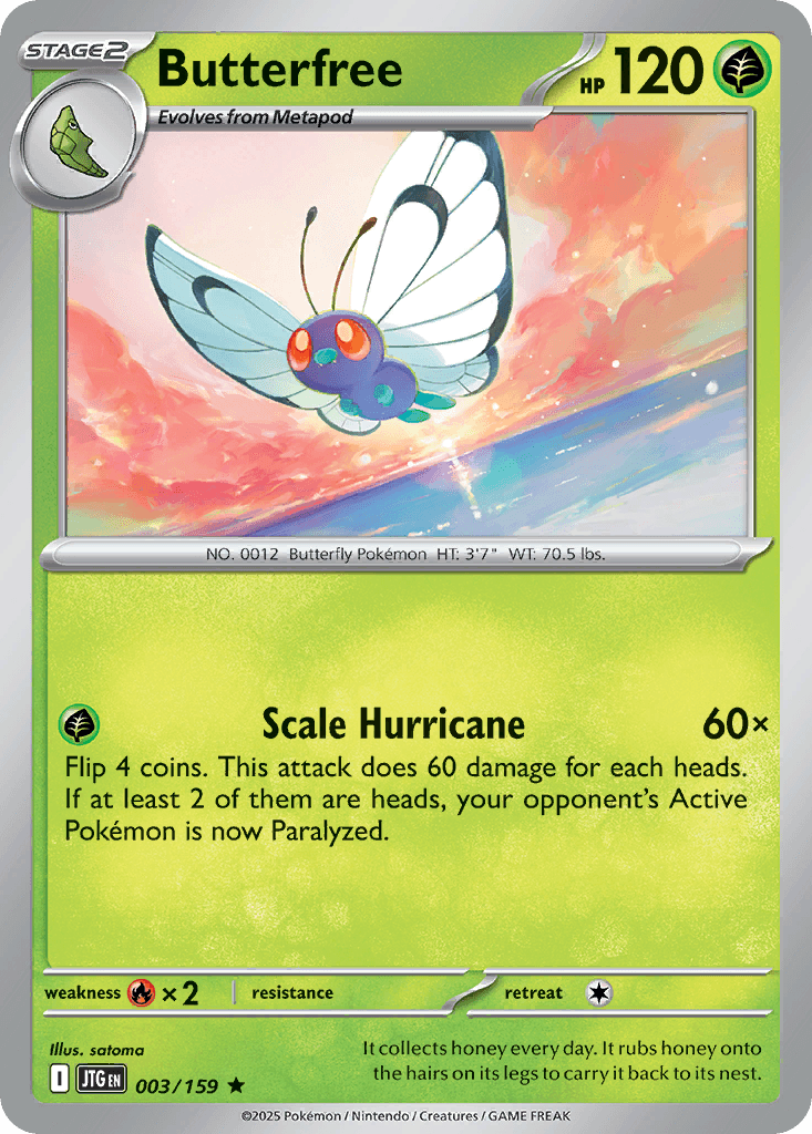 Butterfree Journey Together card