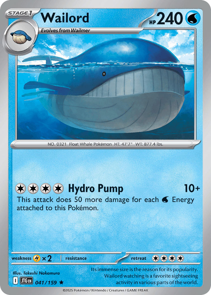 Wailord Journey Together card