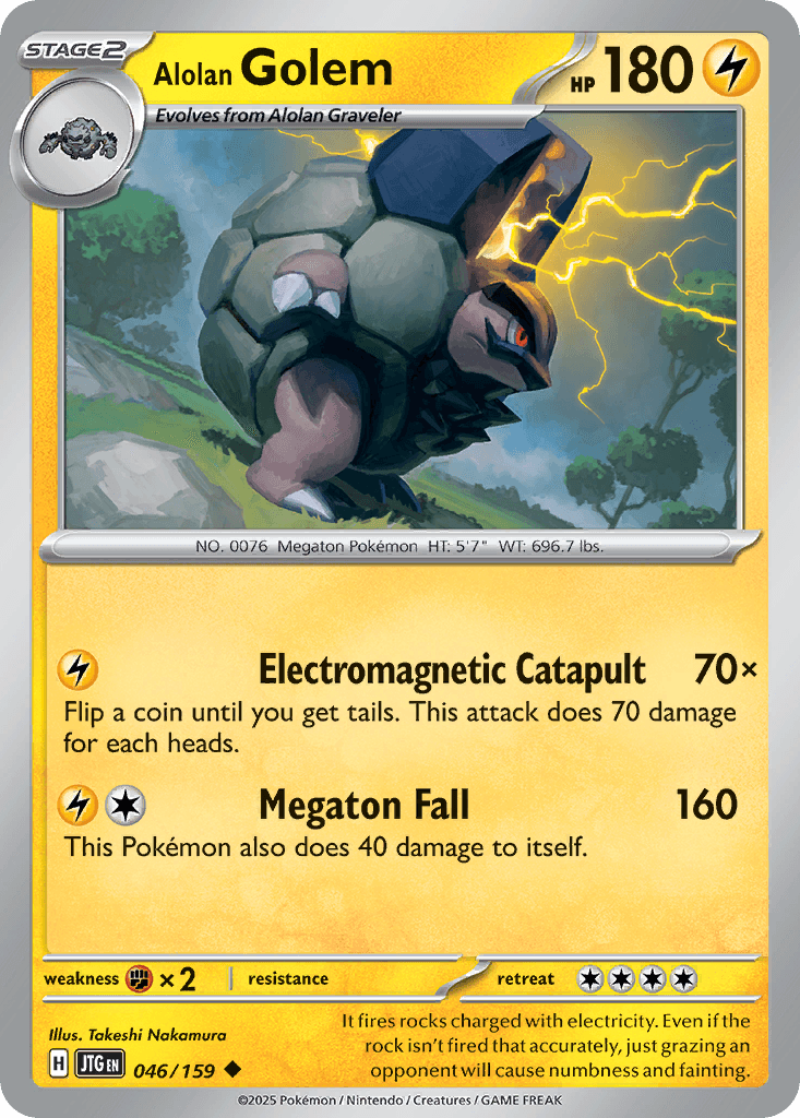 Alolan Golem Journey Together card