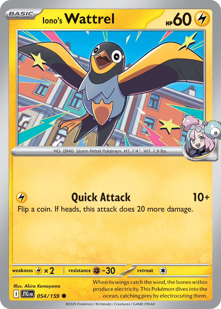 Iono's Wattrel Journey Together card