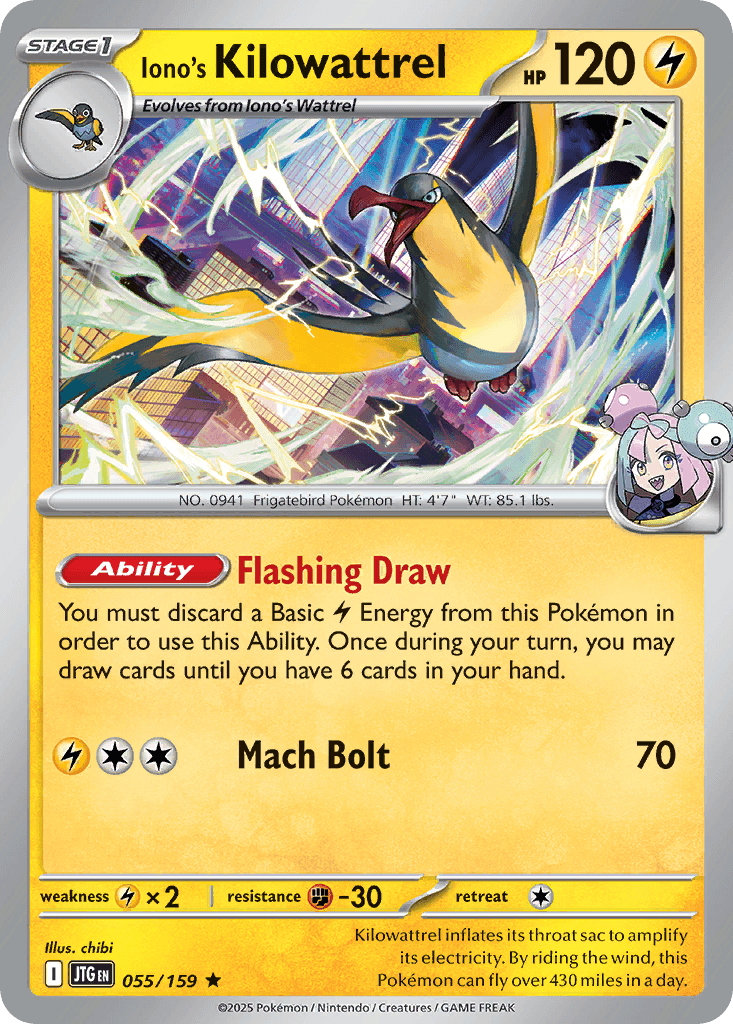 Iono's Kilowattrel Journey Together card
