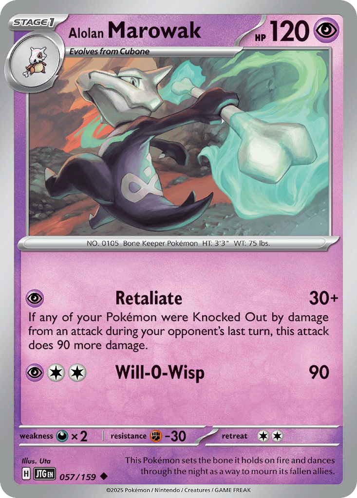 Alolan Marowak Journey Together card
