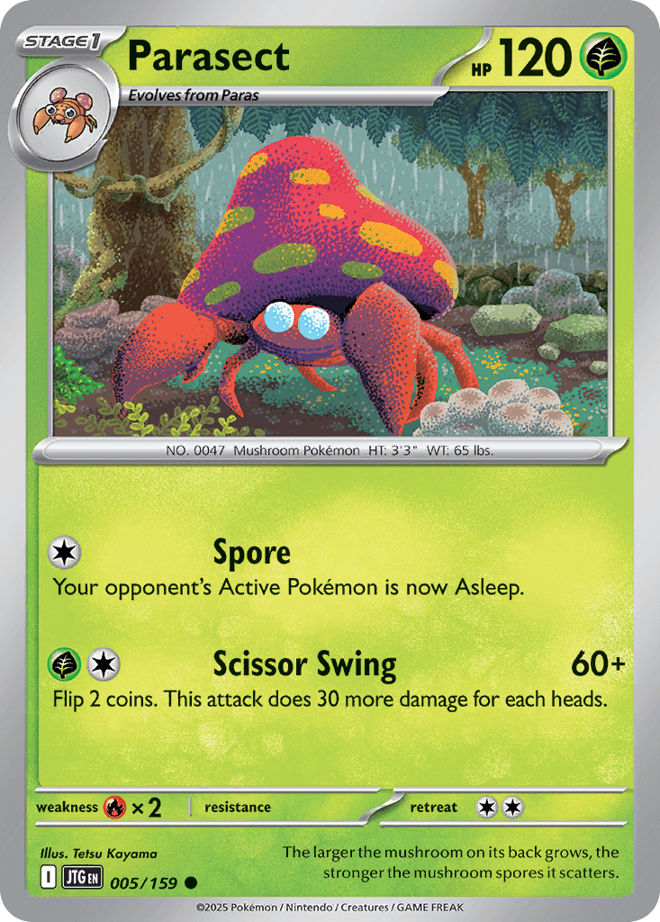 Parasect Journey Together card