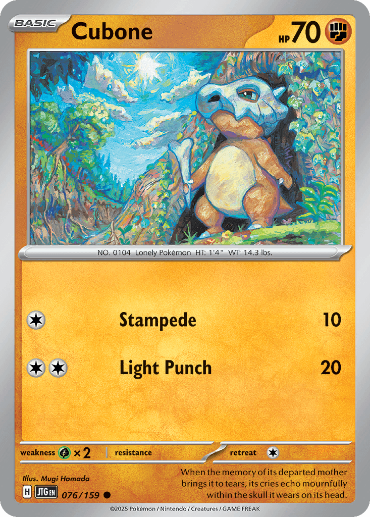 Cubone Journey Together card