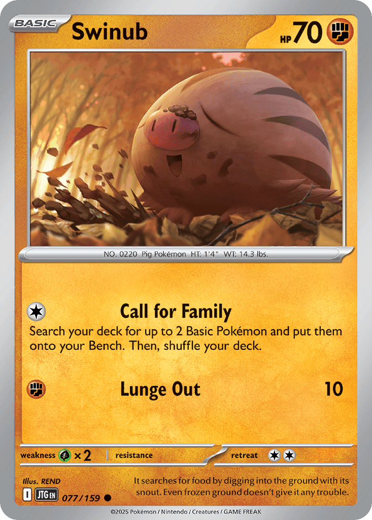 Swinub 寶可夢 card