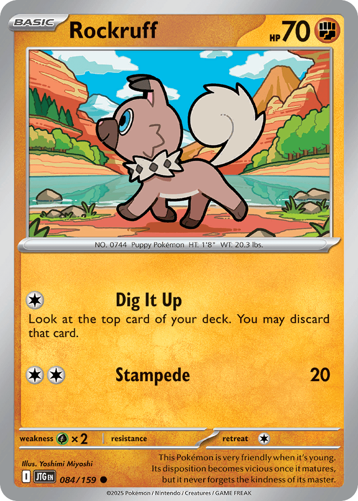 Rockruff Journey Together card
