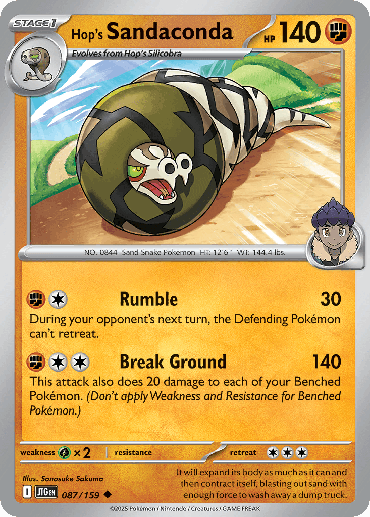 Hop's Sandaconda Journey Together card
