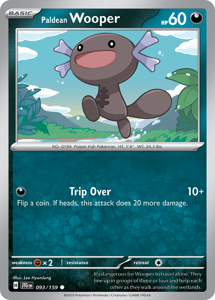 Paldean Wooper Journey Together card