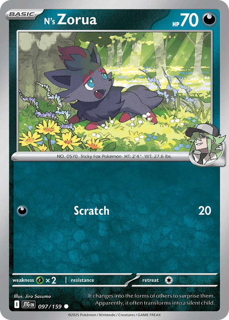 N's Zorua Journey Together card