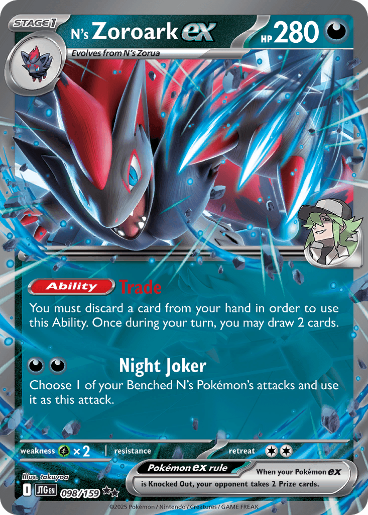 N's Zoroark ex Journey Together card