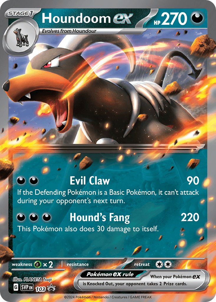Houndoom ex Scarlet & Violet Black Star Promos card