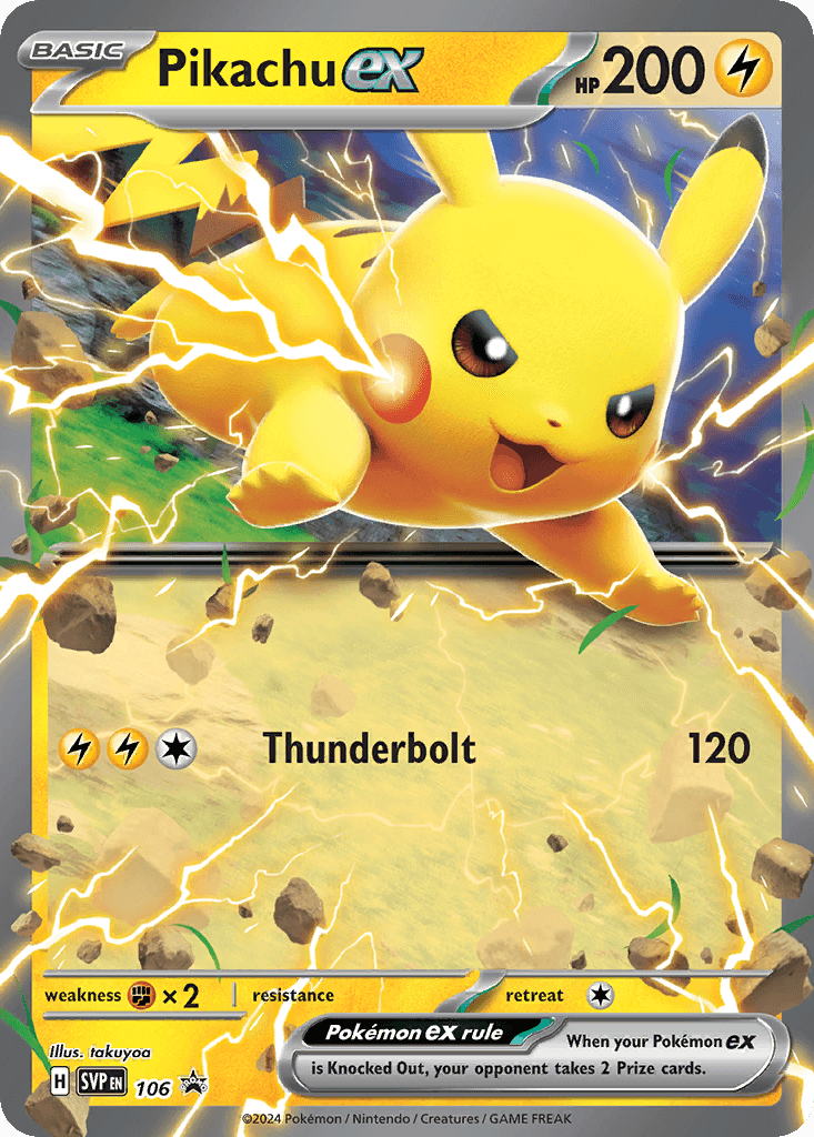Pikachu ex Scarlet & Violet Black Star Promos card