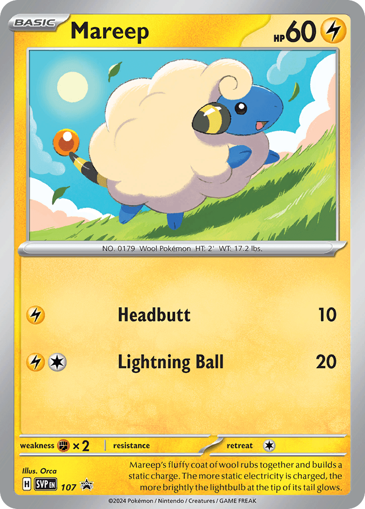 Mareep Scarlet & Violet Black Star Promos card