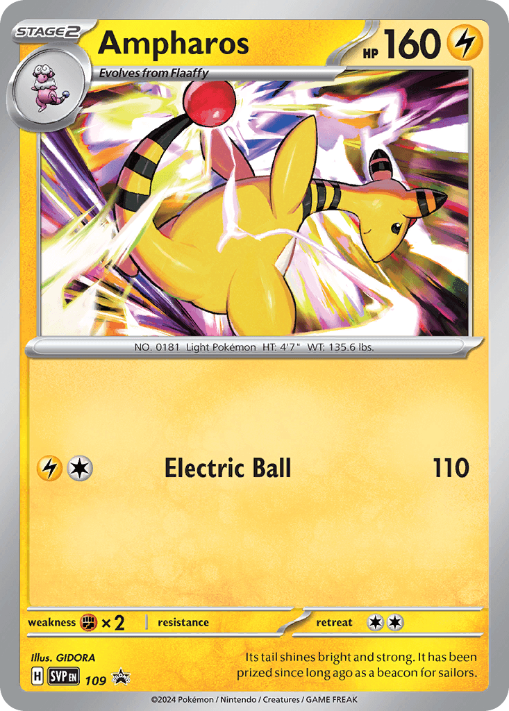 Ampharos Scarlet & Violet Black Star Promos card