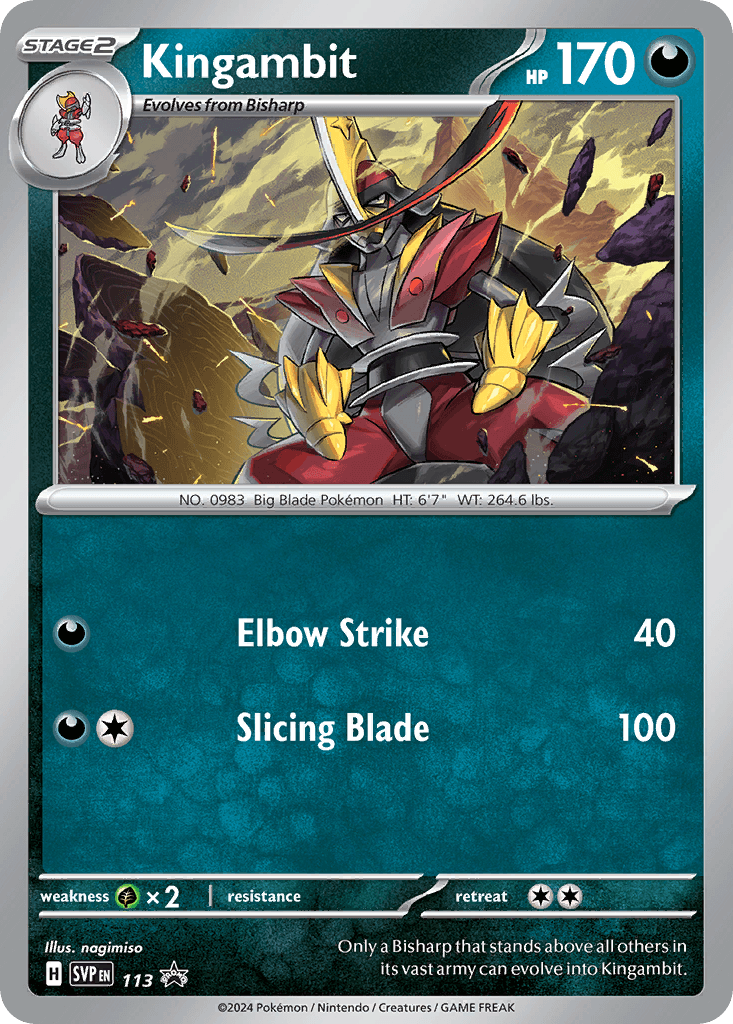 Kingambit Scarlet & Violet Black Star Promos card