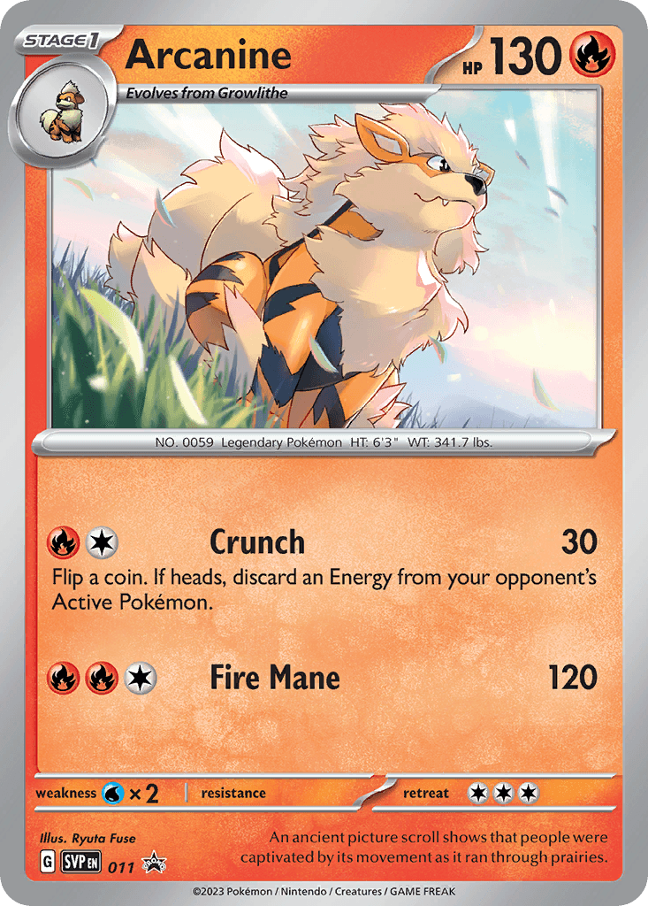 Arcanine Scarlet & Violet Black Star Promos card