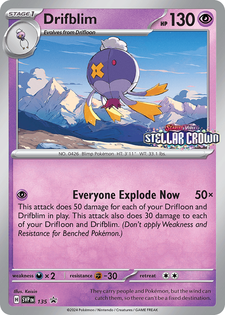 Drifblim Scarlet & Violet Black Star Promos card