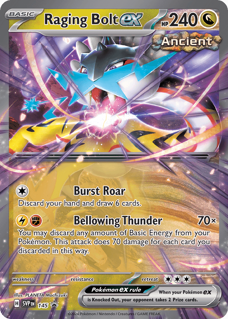 Raging Bolt ex Scarlet & Violet Black Star Promos card
