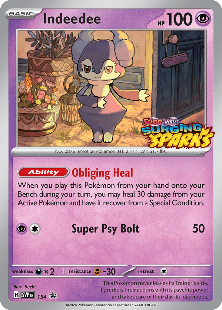 Indeedee Scarlet & Violet Black Star Promos card