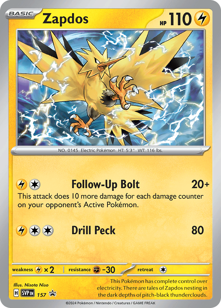 Zapdos Scarlet & Violet Black Star Promos card