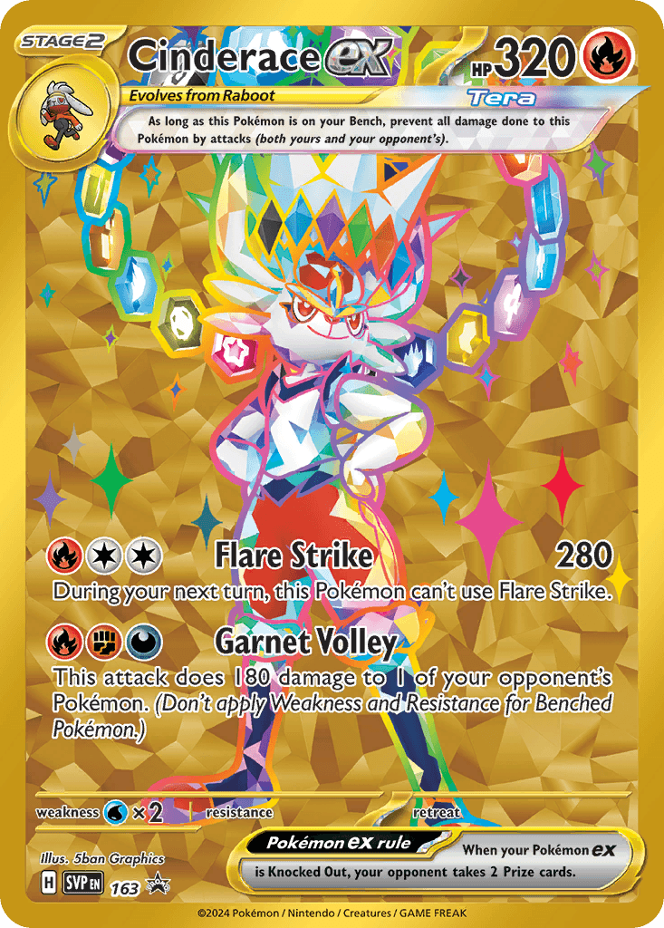 Cinderace ex Scarlet & Violet Black Star Promos card