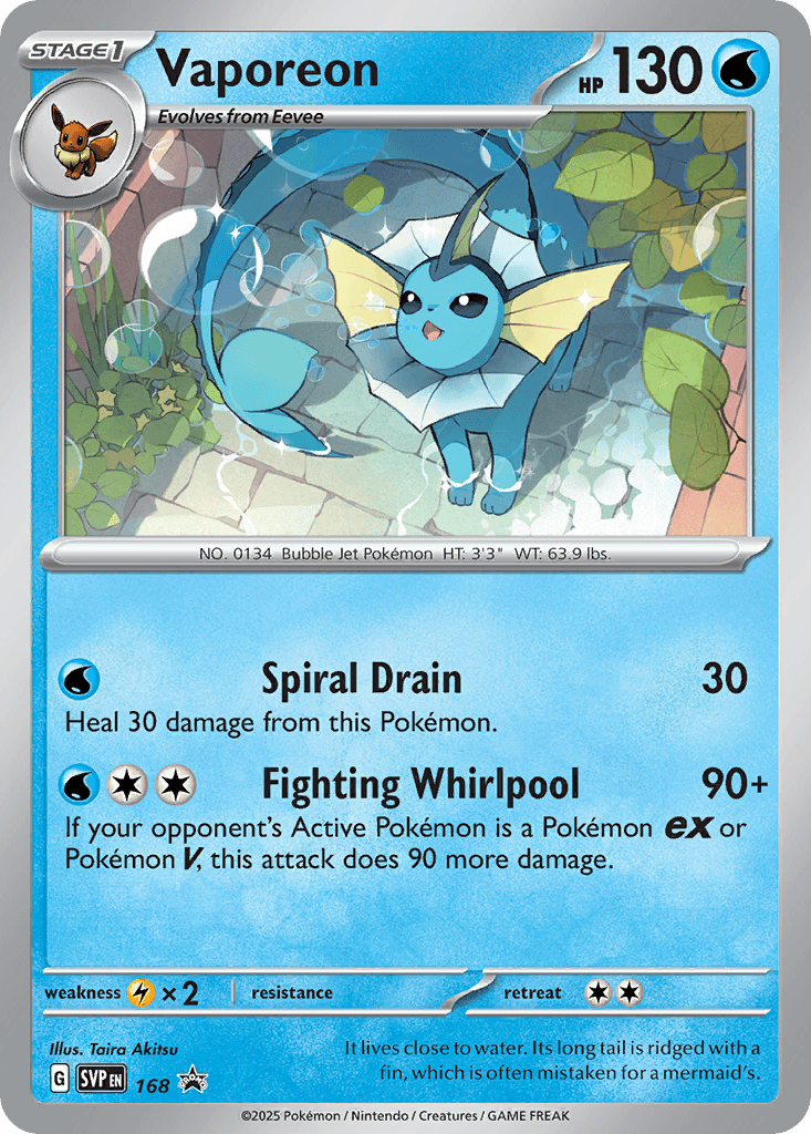 Vaporeon Scarlet & Violet Black Star Promos card
