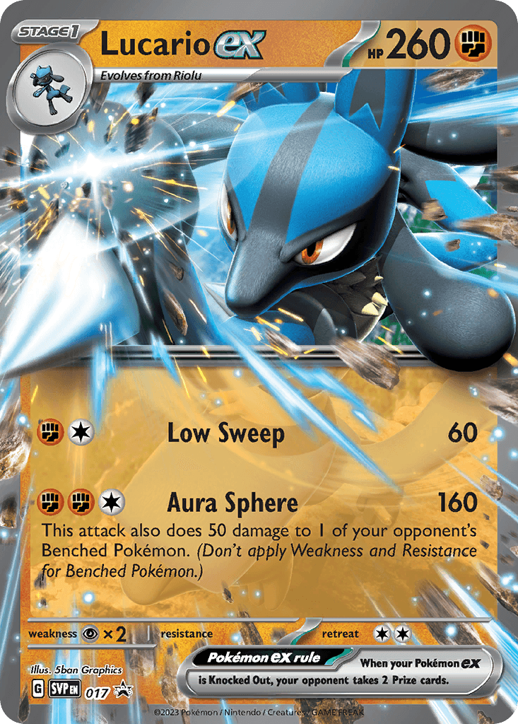 Lucario ex Scarlet & Violet Black Star Promos card