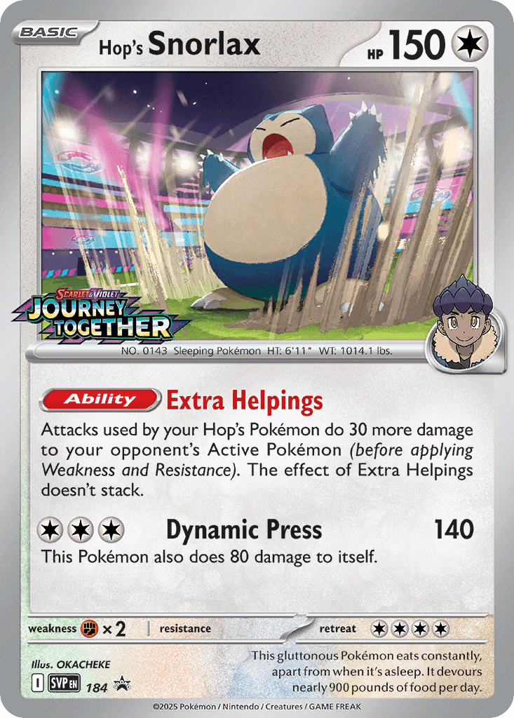 Hop's Snorlax Scarlet & Violet Black Star Promos card