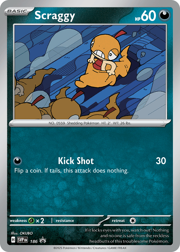 Scraggy Scarlet & Violet Black Star Promos card
