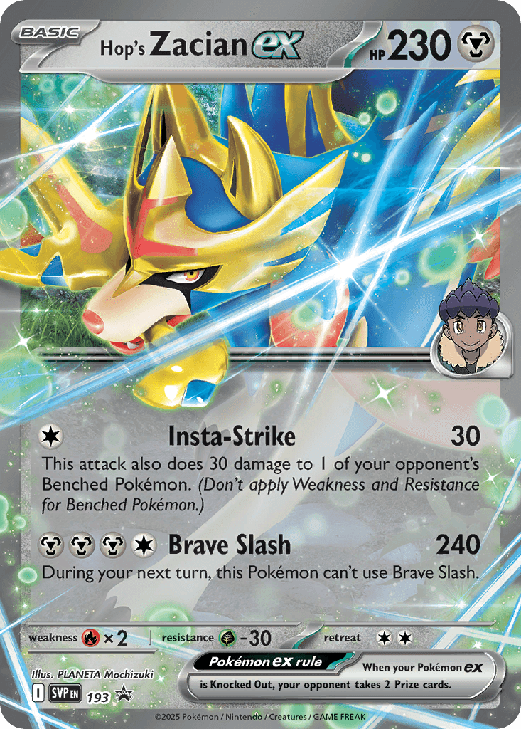 Hop's Zacian ex Scarlet & Violet Black Star Promos card